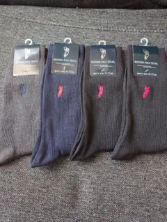 【新品】WESTERN POLO TEXAS 靴下 4足セット 25〜27cm①