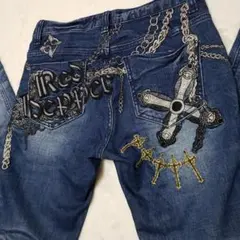 極美品 REDPEPPER クロス 十字架 チェーン スキニー ２７