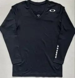 OAKLEY センターロゴ 速乾 長袖Tシャツ ロンT ゲームシャツ 黒 Y2K