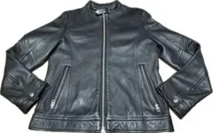 黒 レザー シングルライダースジャケット