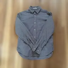 ブラック・ホワイト ギンガムチェック 長袖シャツ