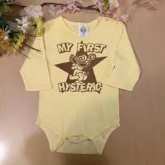 HYSTERIC MINI ヒスミニ 黄色長袖ロンパース　Freeサイズ