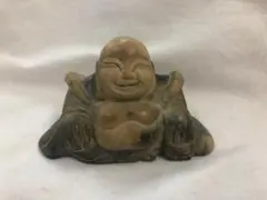 【天然石】布袋様 置物 171g（7〜8cm）七福神 縁起物 中国美術 骨董