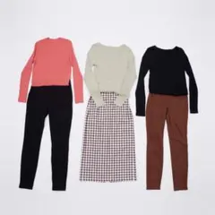 S〜M 小さいサイズ　ニットコーデ 秋冬3コーデ まとめ売り