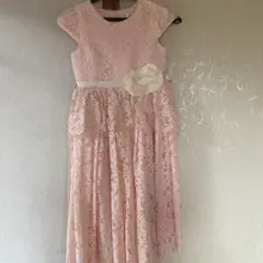 【130㎝】NIMBLE女児ドレス　淡いオレンジ色