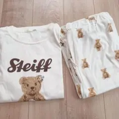 新品未使用　ジェラートピケ　Steiffテディベア 上下セット