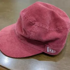 赤 コーデュロイ ベースボールキャップNEW ERA
