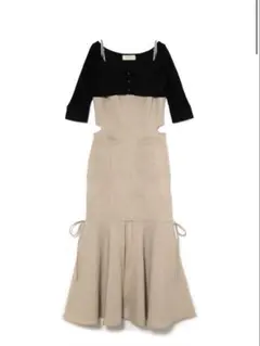 andmary Lisa check long dress navy - メルカリ