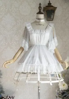 Amavel Pretty Laceボウタイワンピース アイボリー - メルカリ