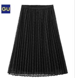 GU イージーレースプリーツスカート XL ブラック