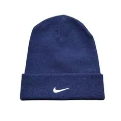 【00's】NIKE ビーニーニット帽　刺繍ロゴ　vintage 古着　Y2K