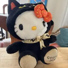 ハローキティ 黒猫ぬいぐるみ 2016年製