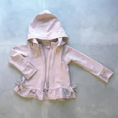 プティマイン ラッシュガード 80サイズ　フード取り外し可能 ピンク