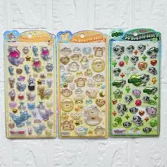 国内正規品！　ポムポムプリン　トムジェリ　パワパフ　3枚　ボンボンドロップシール