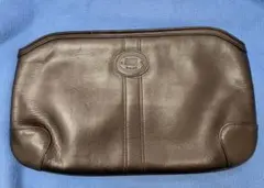 DAKS 牛革セカンドバッグ　クラッチバッグ　黒　used 品