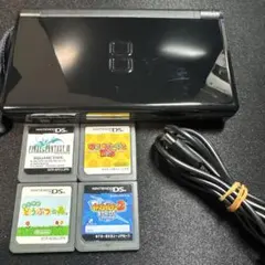 【動作品】DS lite 本体　ブラック＋ソフト USB充電器付き