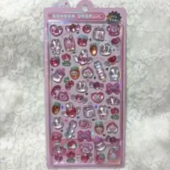 【正規品】ボンボンドロップシール ももいろボンボン うさぎ リボン