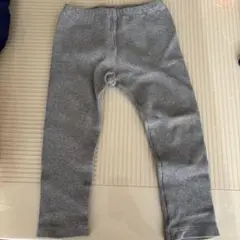 グレー リブ編み レギンス 後ろポケット付き
