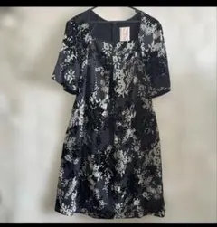 Sybilla シビラワンピース　黒花柄