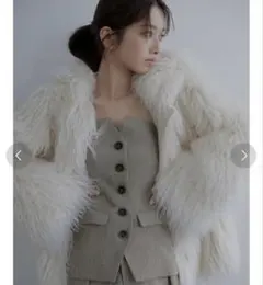 SNIDEL ファーコート ホワイト