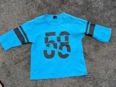 RAD CUSTOM Tシャツ ブルー 58 七分　110 ベベのサムネイル