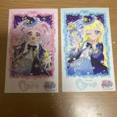 ひみつのアイプリブロマイド風ステッカー ひまりとみつき ハロウィン