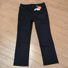 新品裏起毛黒色レディースパンツ W76cm