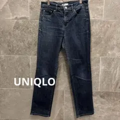 ユニクロ ストレッチストレートデニムパンツ ジーンズ 27インチ インディゴ