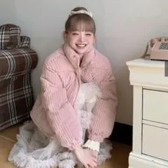 GRL グレイル♡ピンク コーデュロイダウンジャケット