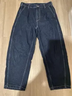 GU バギージーンズ ネイビー Sサイズ 股上深め ハイウエスト