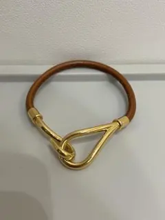 エルメス　ブレスレット　ジャンボブレス　レザー　ゴールドのサムネイル