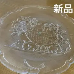 HOYA クリスタル　大皿　盛皿　平皿　ガラスプレート　未使用　ガラス皿のサムネイル