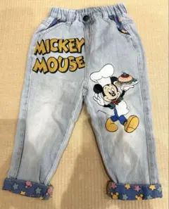 【SALE】しまむらLITTCディズニーミッキーデニム90