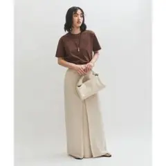 新品 ADAM ET ROPE' 25SS 逸品ハイウエストベンツタックスカート