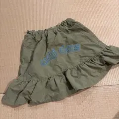 adidas フリル付きスカート 140cm オリーブ