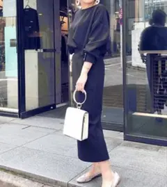 【着用数回美品】NANOuniverse カットジョーゼットセットアップ