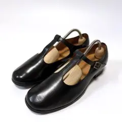 R.U. アールユー Tストラップレザーシューズ Bess ブラック 39