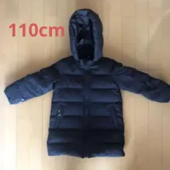 無印良品　黒 フードが外せる　ダウンコート110