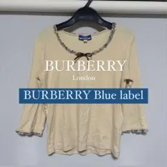 BURBERRY BLUE LABEL　七分袖　　ニットカットソー　*218