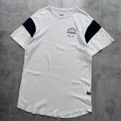 G-STAR RAW ジースターロー 半袖 Tシャツ ホワイト S ロゴ 切替