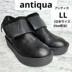 アンティカ　厚底 ショートブーツ 黒 レザー　ジップ patterntorsoのサムネイル