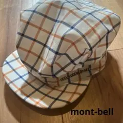 美品 mont-bell モンベル ベビー 帽子 チェック46cm~50cm