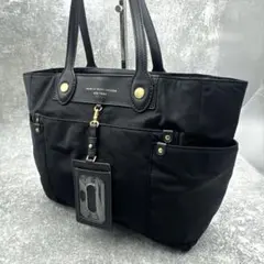 美品　ブラック　ナイロントート　大容量　肩掛け可　パスケース　マークジェイコブス