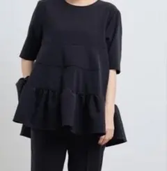 yori ハーフスリーブティアードブラウス ハーフスリーブティアードブラウス yori