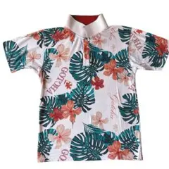 ゴルフウェア GOLF M 半袖ポロシャツ 半袖 総柄　メンズ　ゴルフ　トップス