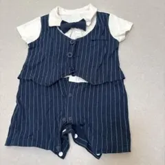 50〜60 セレモニースーツ ネイビー ストライプ 73/44