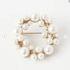 サークルパール　ブローチ　美品のサムネイル