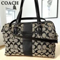 極美品 COACH ミニボストン ボーリングバッグ ターンロック フラップ 黒 極美品 COACH ミニボストン ボーリングバッグ ターンロック フラップ