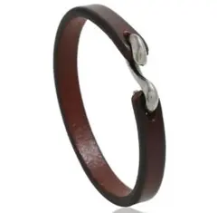 【SALE】ブレスレット レザー バングル メンズ 革 ブラウン ヴィンテージ風
