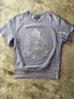 【良品】ラルフローレン　半袖スウェット　パープル　染み込み　サイズL